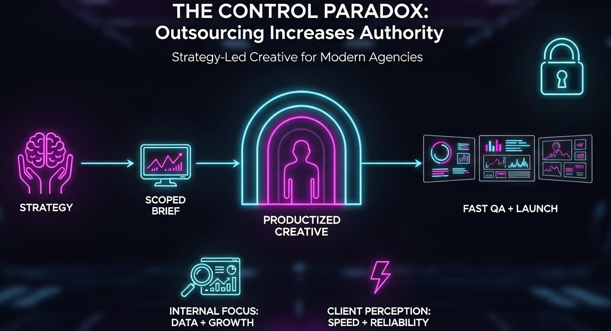 outsourcing creative increases authority